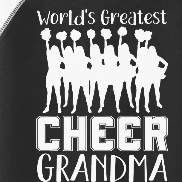 Worlds Greatest Cheer Grandma Funny Cheerleader Toddler Fine Jersey T-Shirt