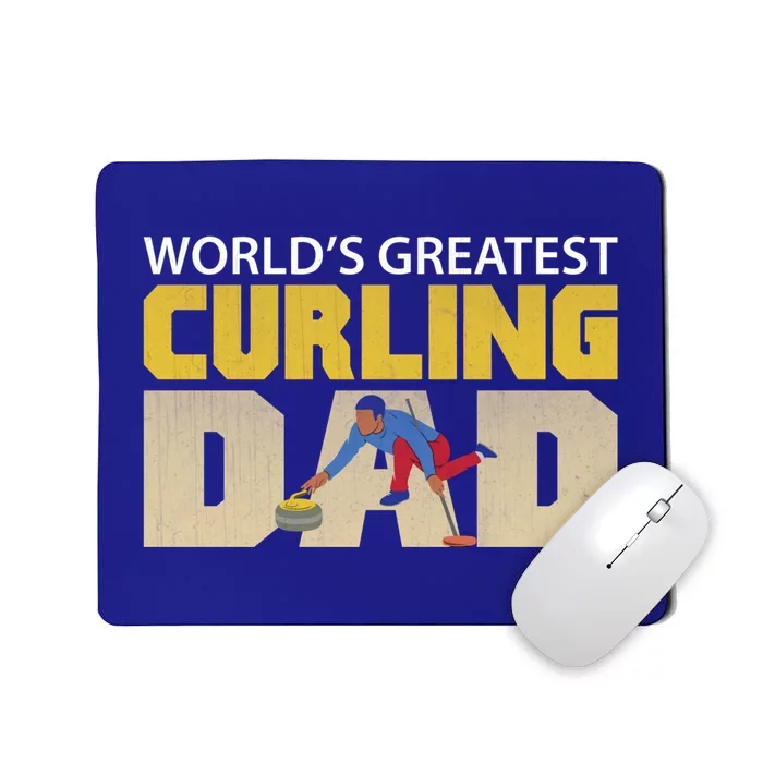 Worlds Greatest Curling Dad Novelty Curling Great Gift Mousepad