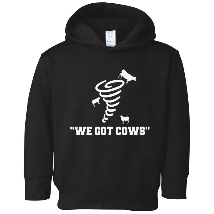 We Got Cows Funny Tornado Chaser Toddler Hoodie