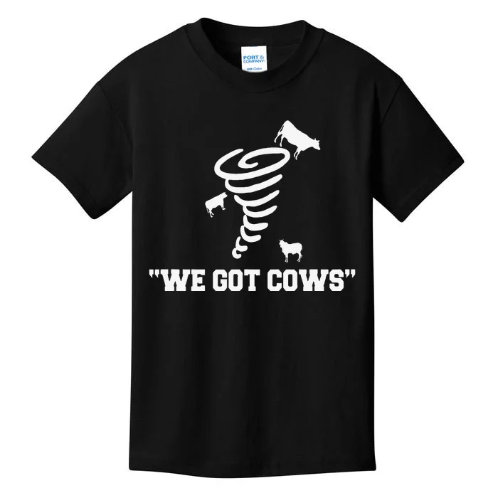 We Got Cows Funny Tornado Chaser Kids T-Shirt