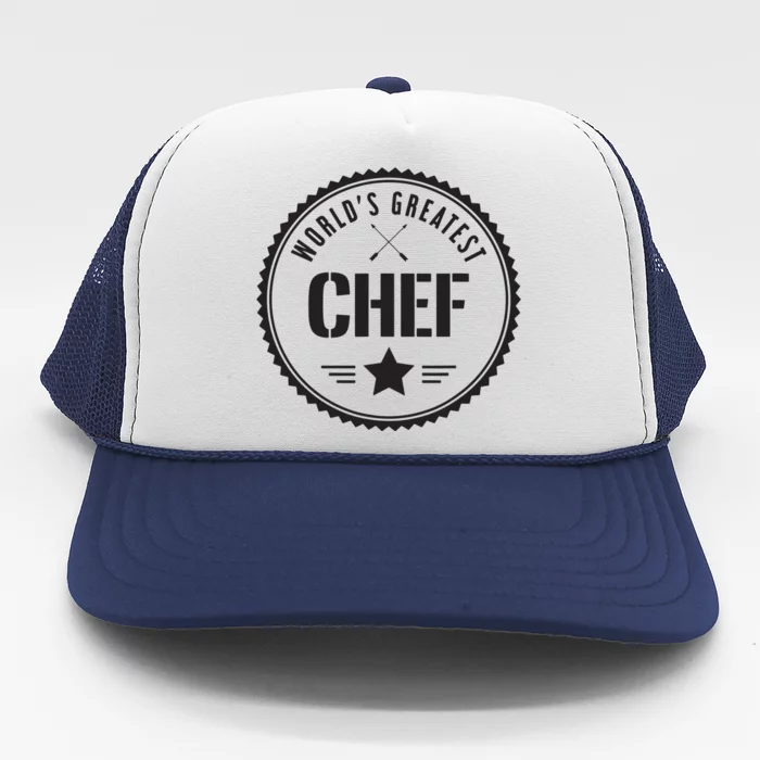 Worlds Greatest Chef For Chefs Trucker Hat