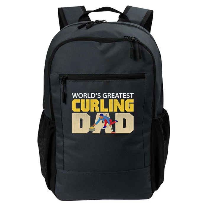 Worlds Greatest Curling Dad Novelty Curling Great Gift Daily Commute Backpack