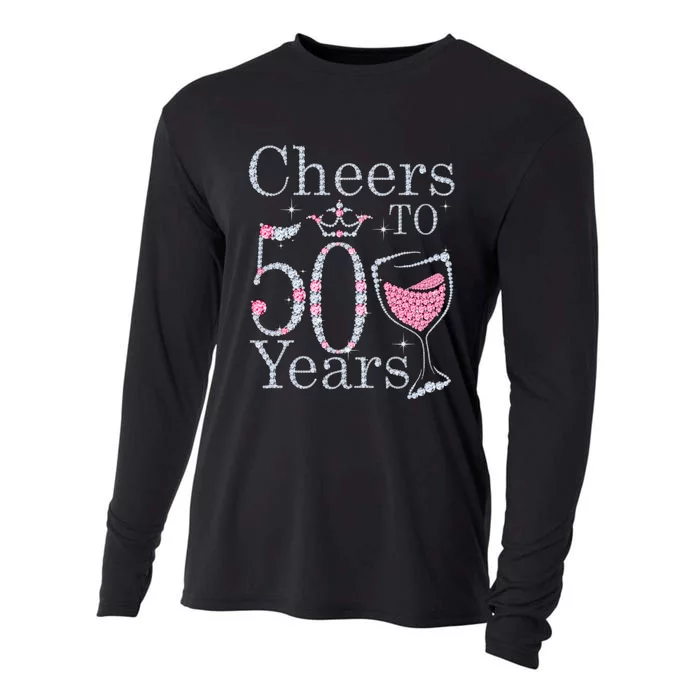 Women Gift Cheers To 50 Years 1969 50Th Birthday Gift For Womens Cooling Performance Long Sleeve Crew