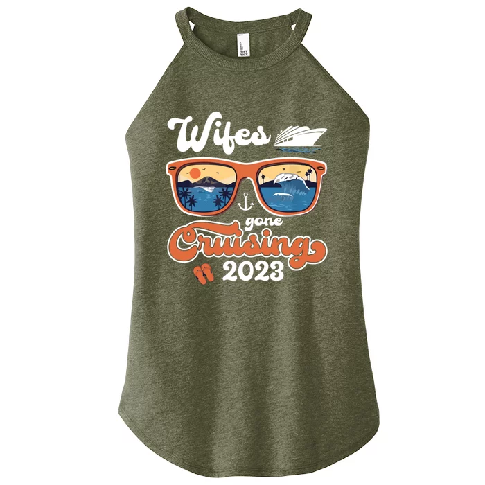 Wifes Gone Cruising Family Cruise Squad Vacation Quote Gift Women’s Perfect Tri Rocker Tank