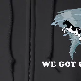 We Got Cows Tornado Chaser Full Zip Hoodie