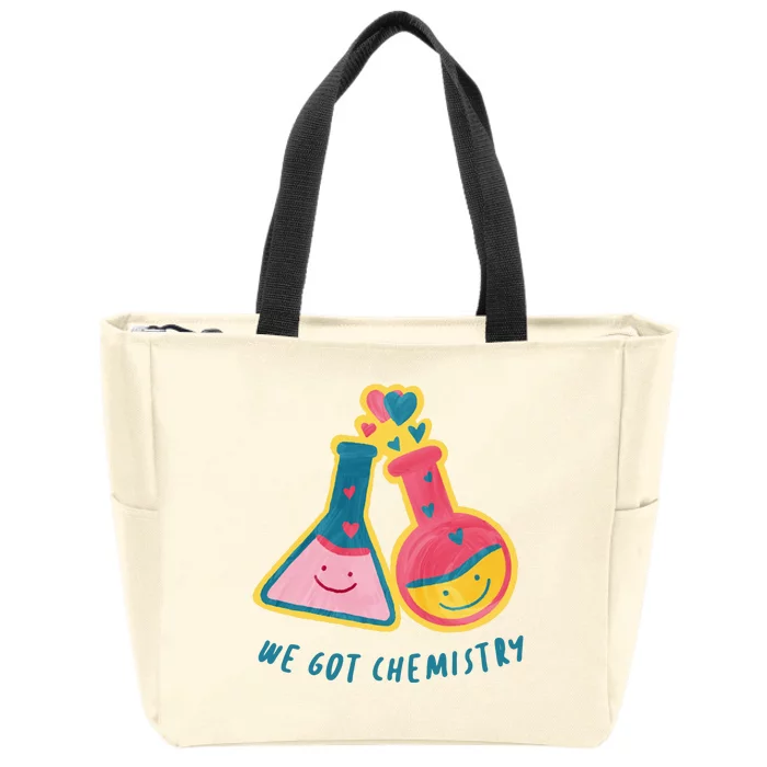 We Got Chemistry Cute Gift Zip Tote Bag