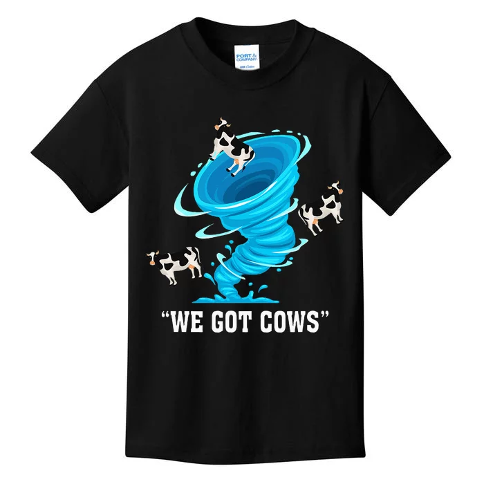 We Got Cows Funny Tornado Chaser Love Chasing Tornados Kids T-Shirt