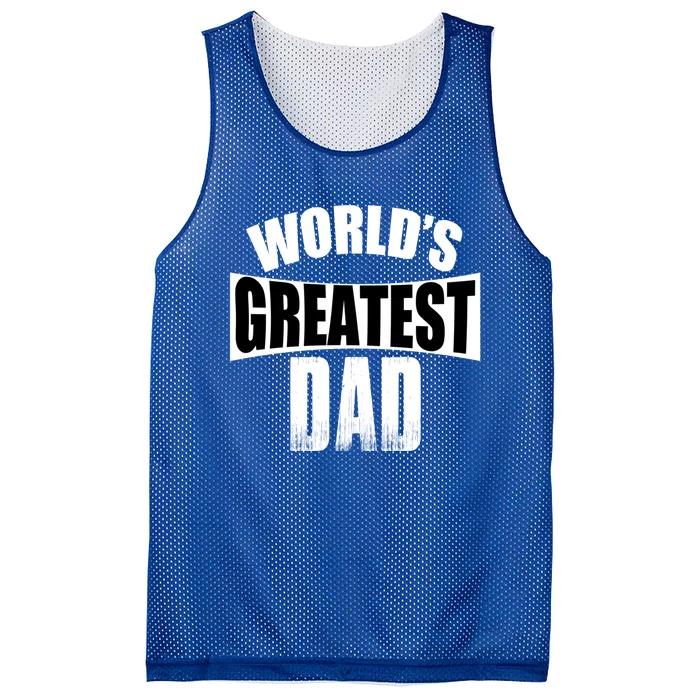 Worlds Greatest Dad Gift Mesh Reversible Basketball Jersey Tank