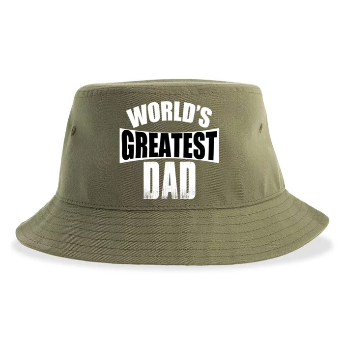 Worlds Greatest Dad Gift Sustainable Bucket Hat