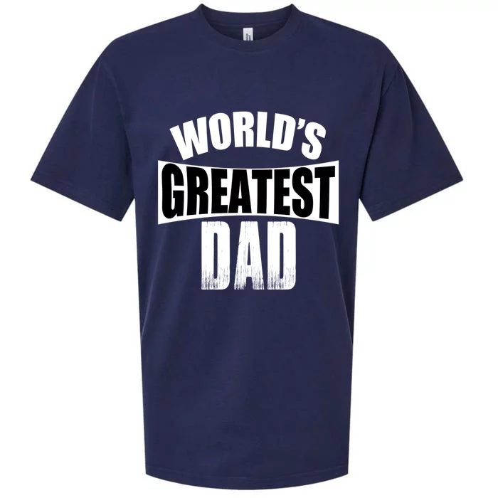 Worlds Greatest Dad Gift Sueded Cloud Jersey T-Shirt