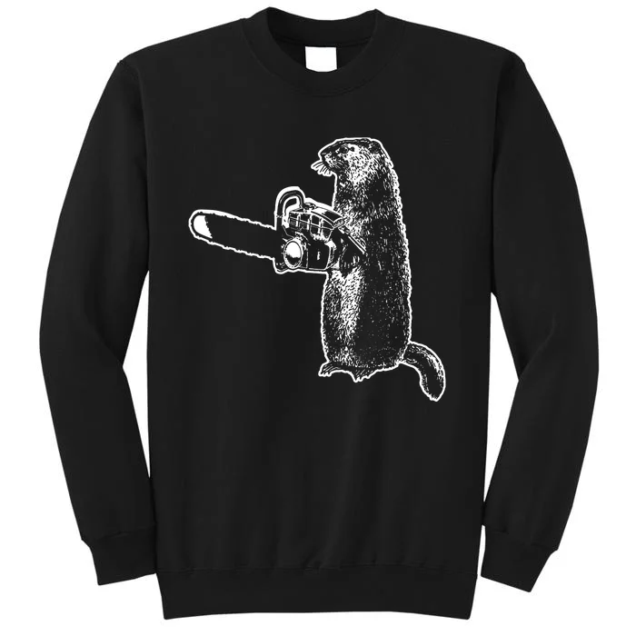 Woodchuck Groundhog Day Could Chainsaw Wood Sweatshirt