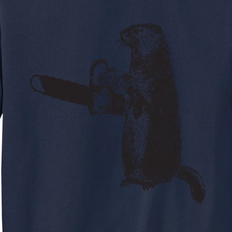 Woodchuck Groundhog Day Could Chainsaw Wood Tall Sweatshirt