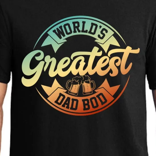 Worlds Greatest Dad Bod Fathers Day Retro Daddy Gift Pajama Set