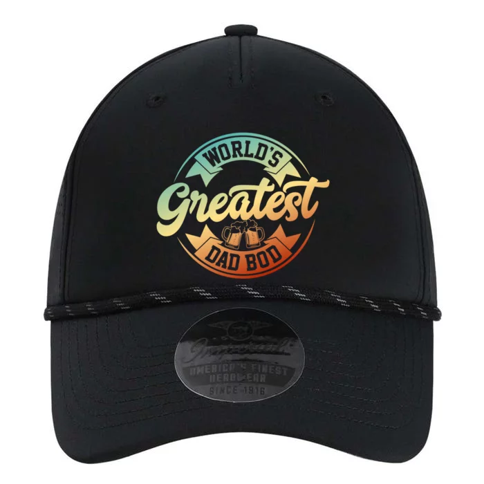 Worlds Greatest Dad Bod Fathers Day Retro Daddy Gift Performance The Dyno Cap