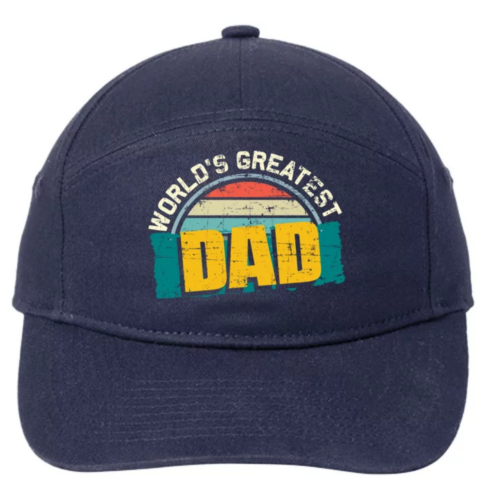 Worlds Greatest Dad Gift 7-Panel Snapback Hat