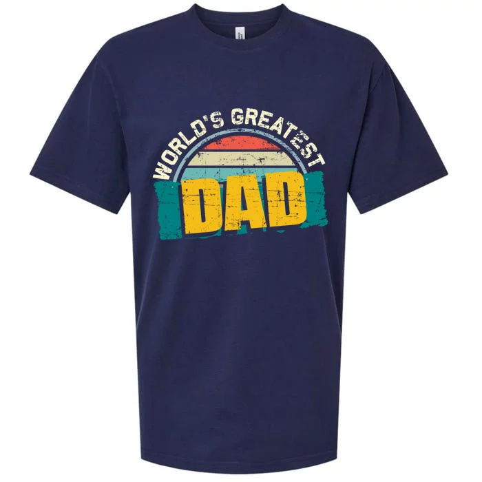 Worlds Greatest Dad Gift Sueded Cloud Jersey T-Shirt