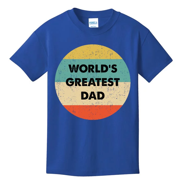 Worlds Greatest Dad Gift Kids T-Shirt