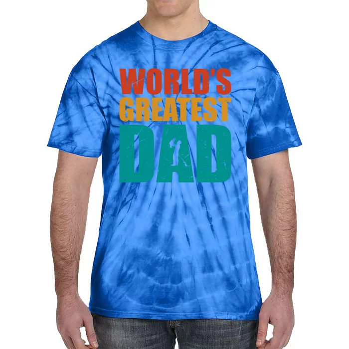 Worlds Greatest Dad Retro Funny Gift Tie-Dye T-Shirt