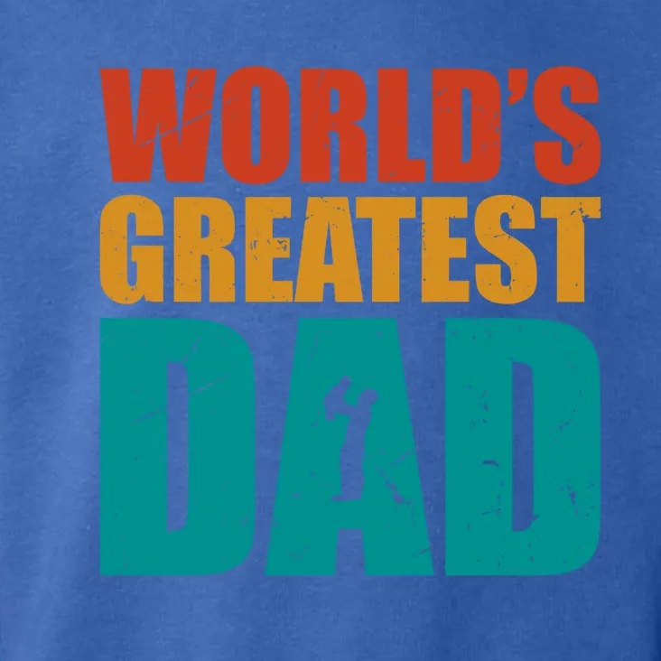 Worlds Greatest Dad Retro Funny Gift Toddler Hoodie