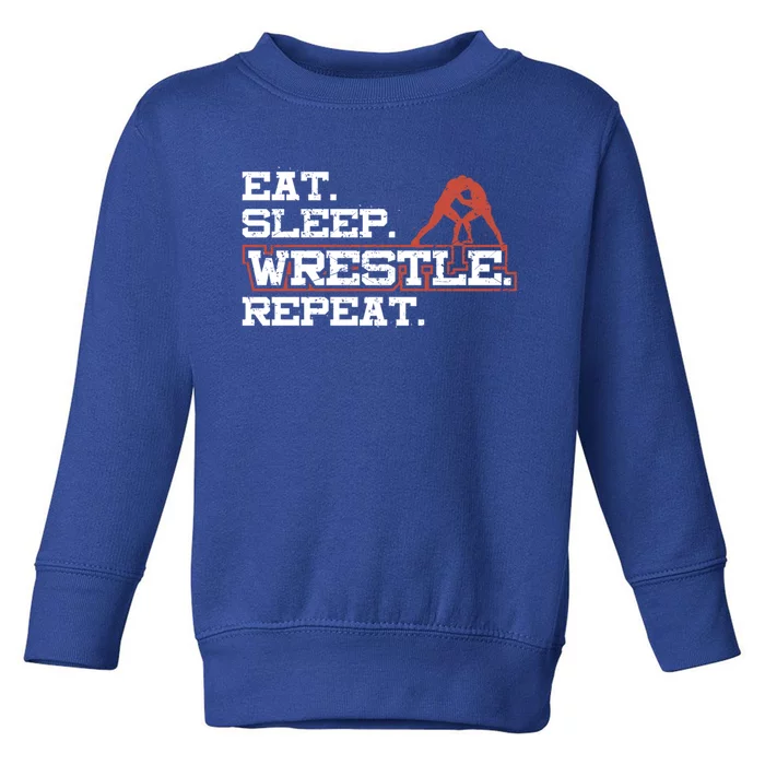 Wrestling Gift Design For Wrestling Fans Wrestle Gift Toddler Sweatshirt