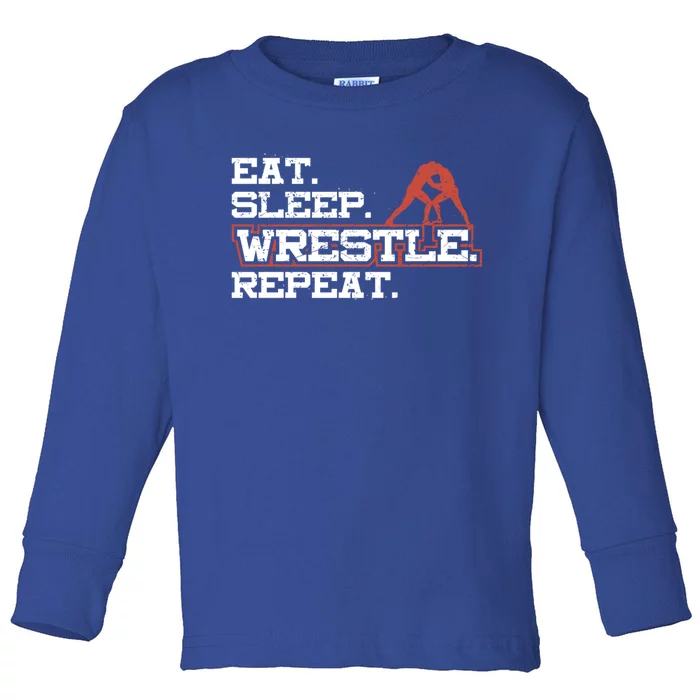 Wrestling Gift Design For Wrestling Fans Wrestle Gift Toddler Long Sleeve Shirt