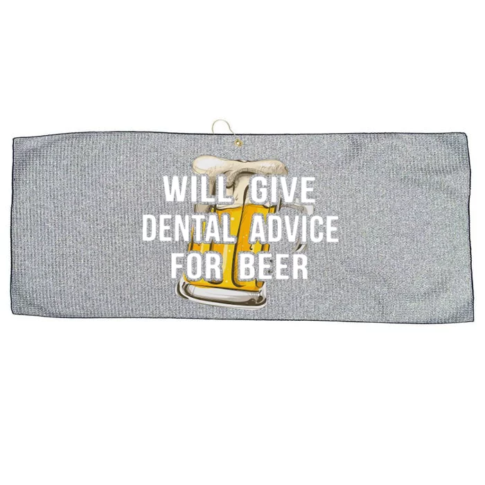 Will Give Dental Advice For Beer Cool Gift Large Microfiber Waffle Golf Towel