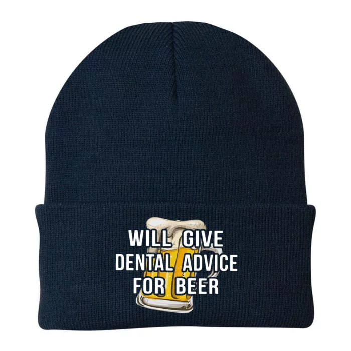 Will Give Dental Advice For Beer Cool Gift Knit Cap Winter Beanie