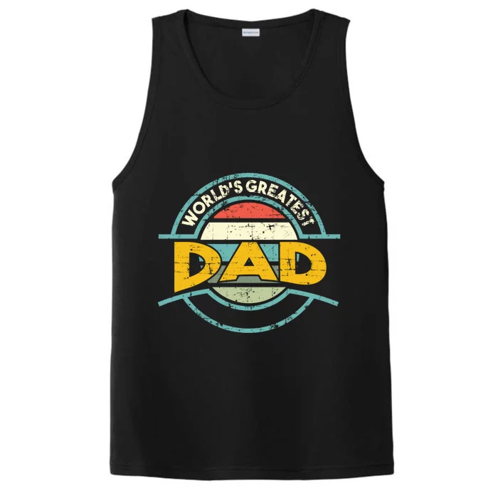 Worlds Greatest Dad Gift Performance Tank