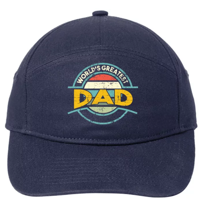 Worlds Greatest Dad Gift 7-Panel Snapback Hat