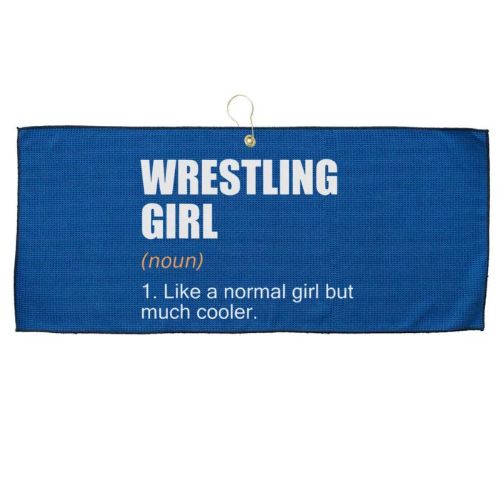 Wrestling Girl Definition Funny Wrestling Girl Large Microfiber Waffle Golf Towel