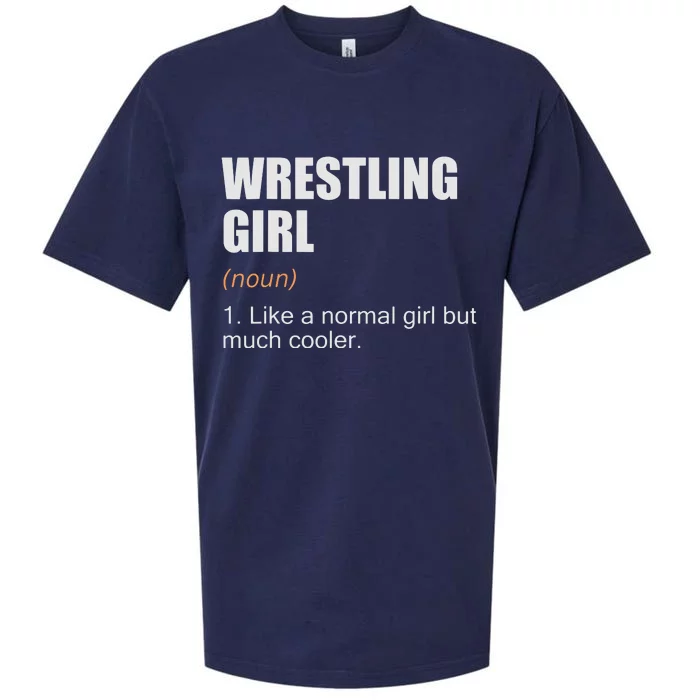 Wrestling Girl Definition Funny Wrestling Girl Sueded Cloud Jersey T-Shirt