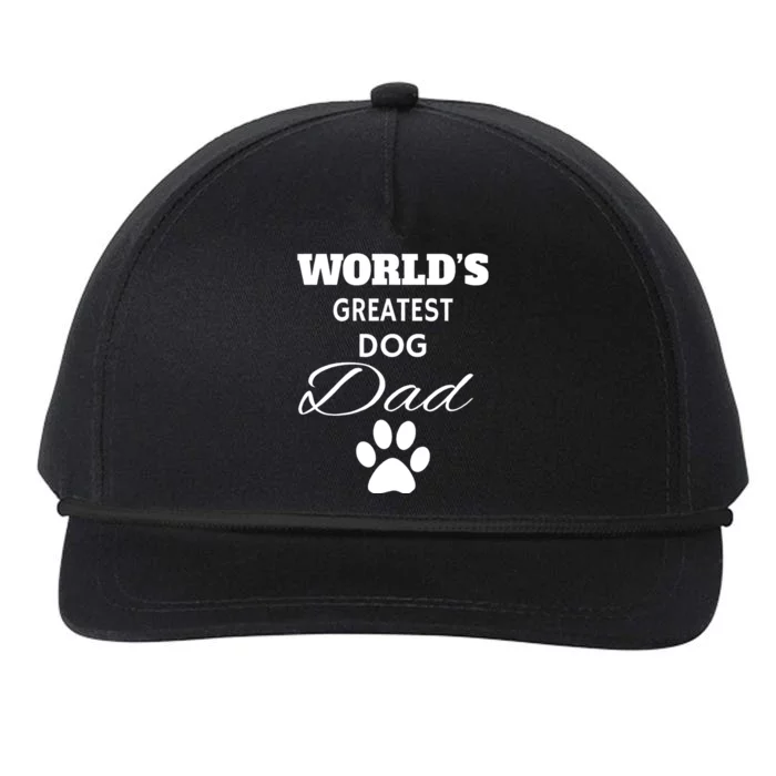 WorldS Greatest Dog Dad Snapback Five-Panel Rope Hat