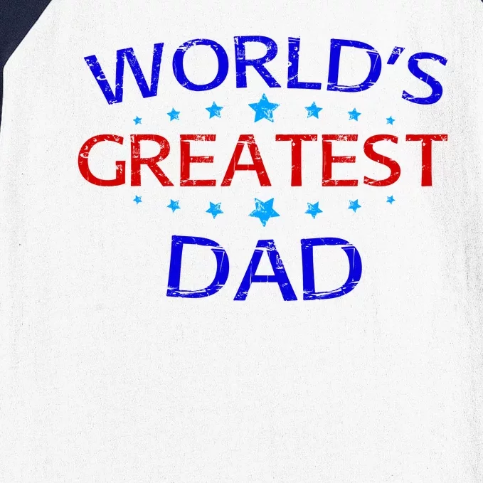 Worlds Greatest Dad Baseball Sleeve Shirt