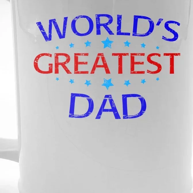 Worlds Greatest Dad Front & Back Beer Stein