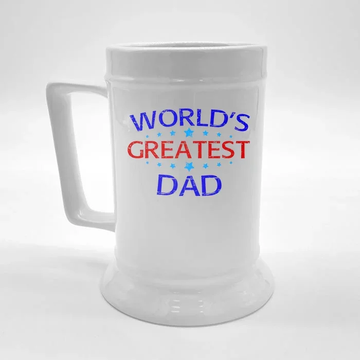 Worlds Greatest Dad Front & Back Beer Stein