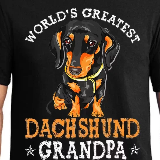 World's Greatest Dachshund Grandpa Funny Dog Wiener Lover Pajama Set