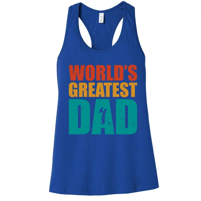 Worlds Greatest Dad Retro Gift Women's Racerback Tank