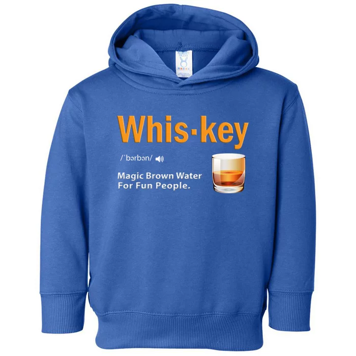 Whiskey Gift Definition Magic Brown Water Bourbon Kentucky Cool Gift Toddler Hoodie