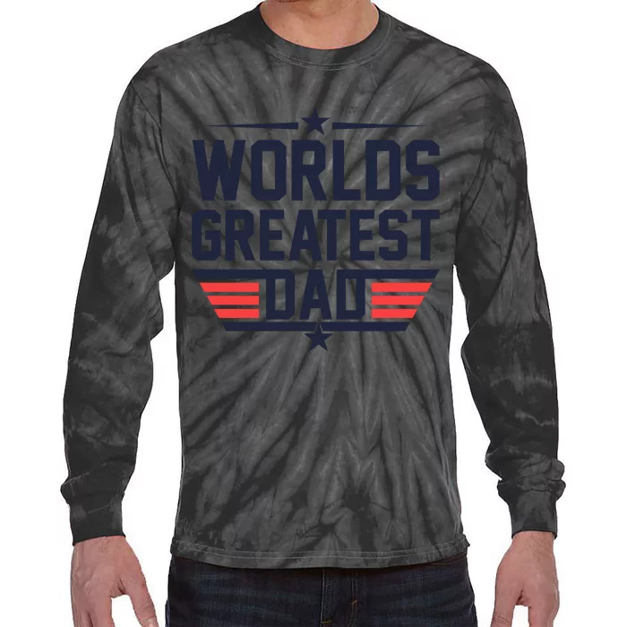 World's Greatest Dad Tie-Dye Long Sleeve Shirt