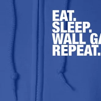 Wall Game Eat Sleep Repeat Gift Full Zip Hoodie