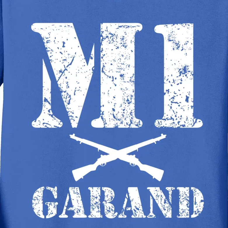 Wwii Gun Enthusiast M1 Garand Lover Military History Gift Kids Long Sleeve Shirt