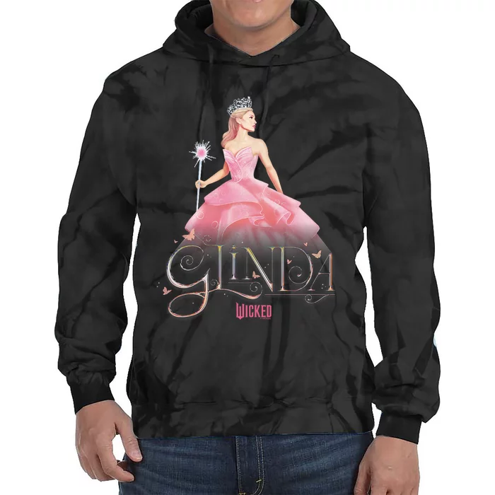 Wicked Glinda Elegant Pose Tie Dye Hoodie