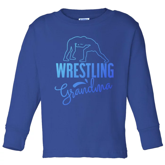 Wrestling Grandma For Wrestling Grandmother Gift Toddler Long Sleeve Shirt