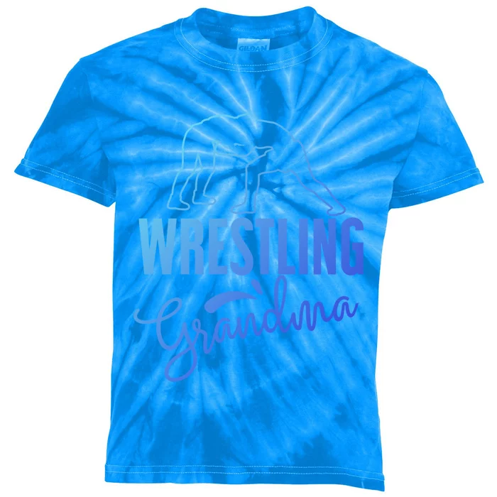 Wrestling Grandma For Wrestling Grandmother Gift Kids Tie-Dye T-Shirt