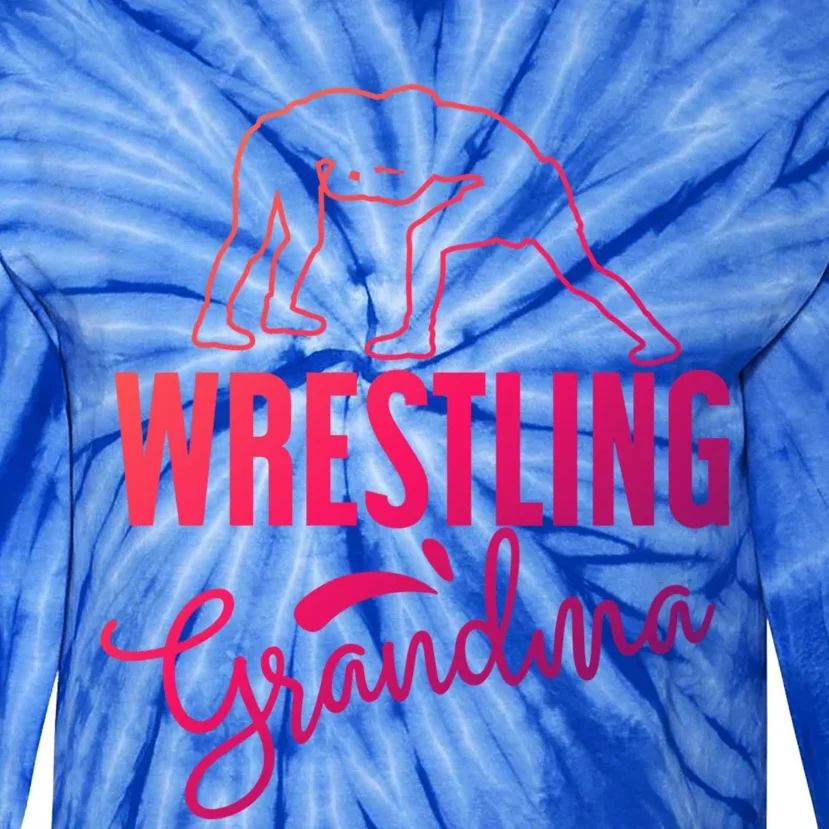 Wrestling Grandma For Wrestling Grandmother Gift Tie-Dye Long Sleeve Shirt