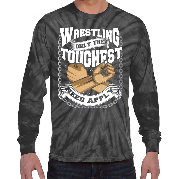 Wrestling Ground Fight Exhibition Fight Catch Tie-Dye Long Sleeve Shirt