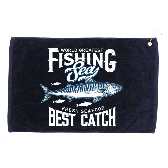 World Greatest Fishing Grommeted Golf Towel