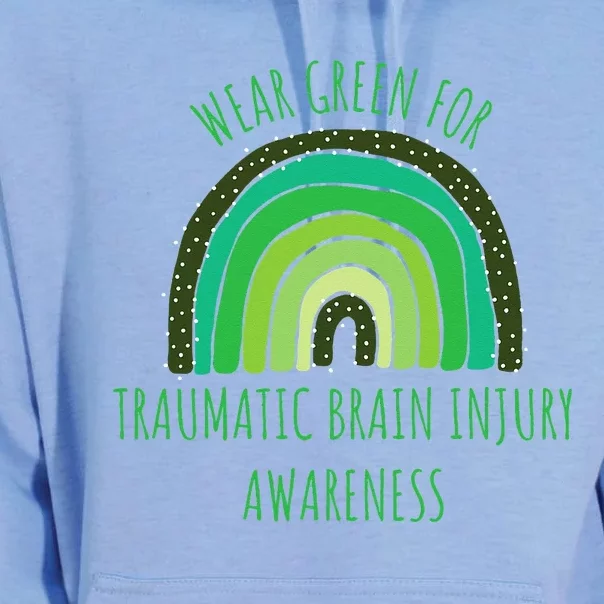 Wear Green For Traumatic Brain Injury Awareness Month Unisex Surf Hoodie