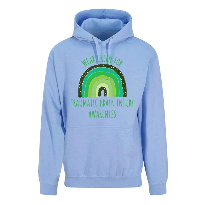 Wear Green For Traumatic Brain Injury Awareness Month Unisex Surf Hoodie