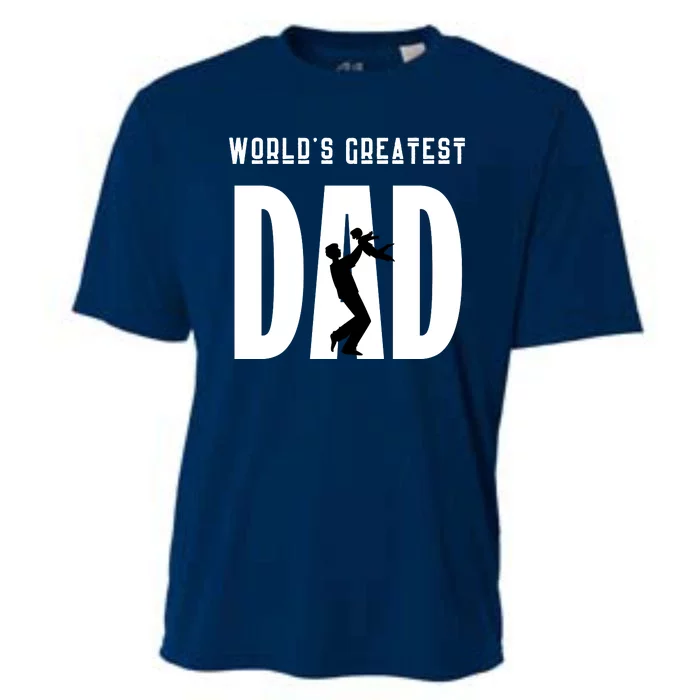 World’S Greatest Father Fathers Day Gift Funny Cooling Performance Crew T-Shirt